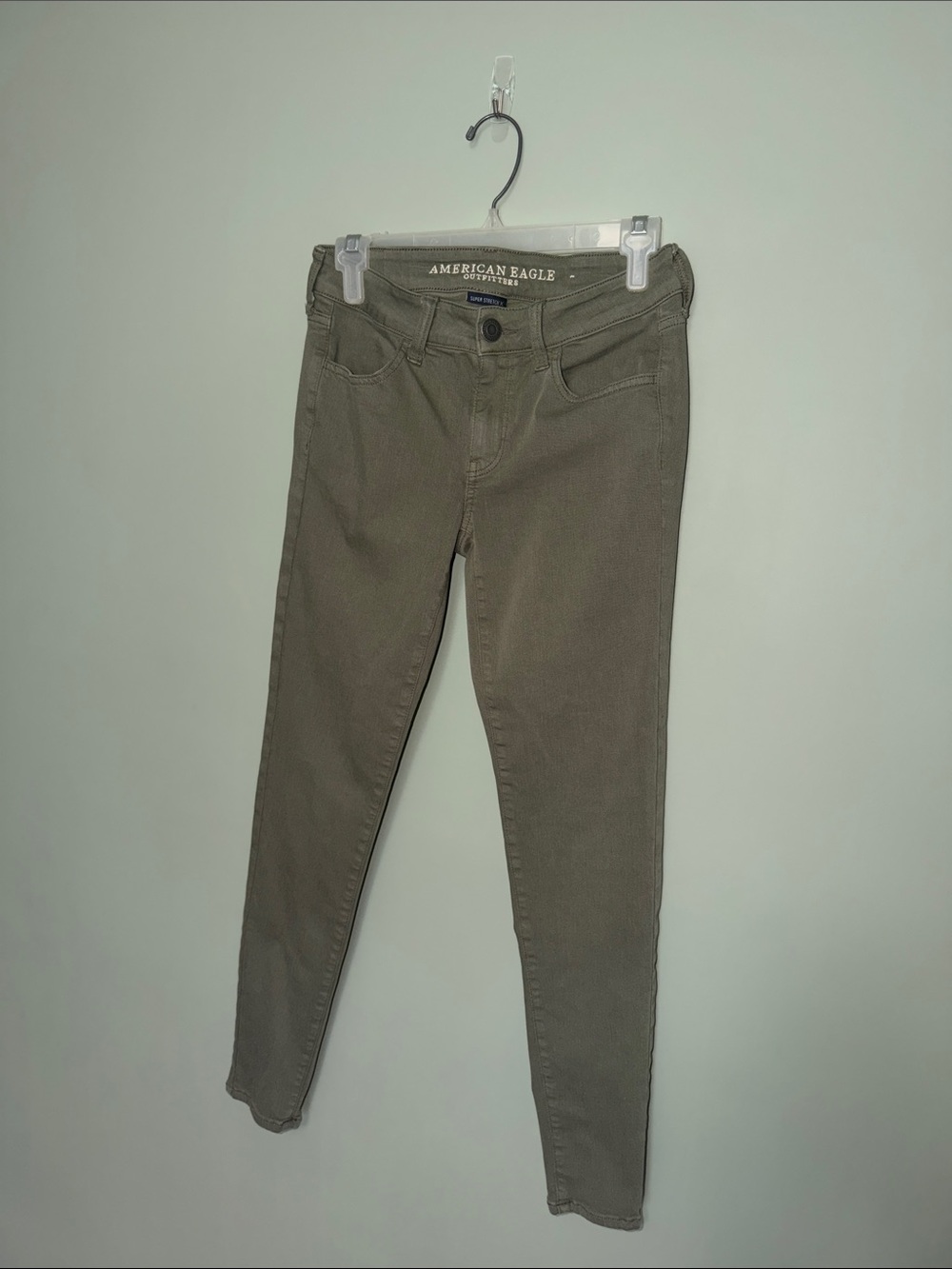 American Eagle Outfitters Green Jeggings Size 4 Regular Stretch Pants